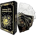 Citadel Black Tabletop RPG Accessory Card Set of 50 D&D, Gold Foil Spell Slot Tracker, Item and Spell Cards, Blank Notes for Dungeons and Dragons 5th Edition & Other Tabletop Games
