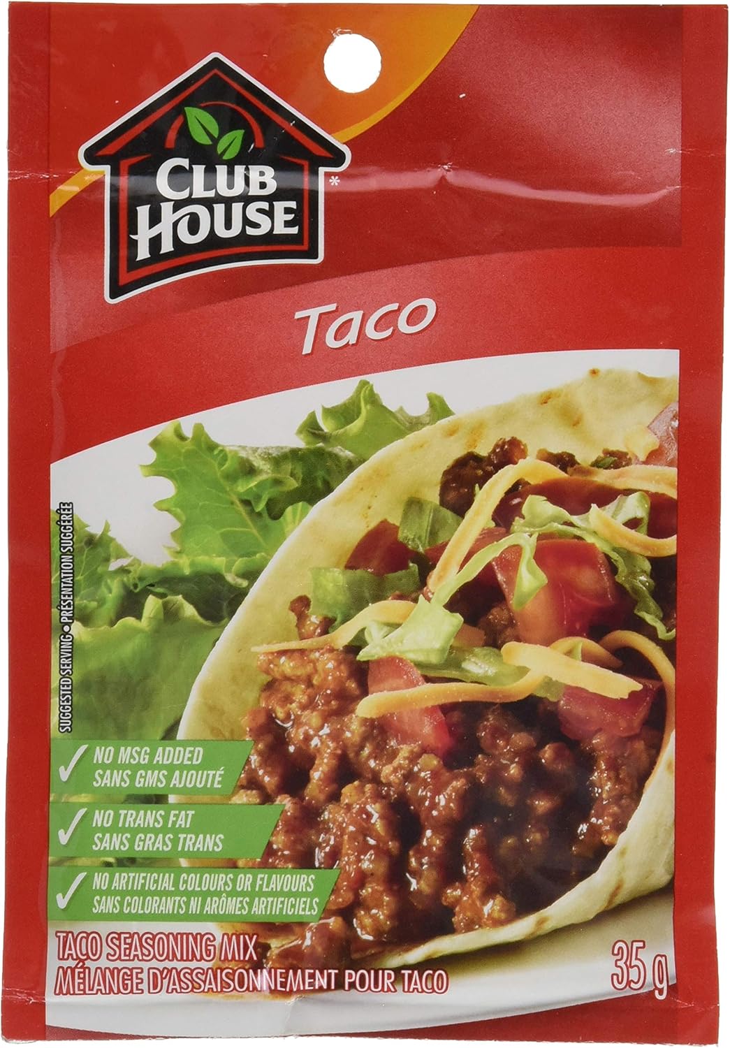 Club House, Dry Sauce/Seasoning/Marinade Mix, Taco, 35g Amazon.ca Grocery