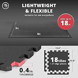 bemaxx Gym Mats Set - 18 pcs EVA Interlocking Foam