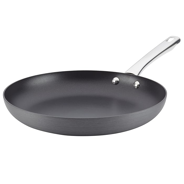 Farberware Hard-Anodized Nonstick Skillet, 12-Inch, Gray