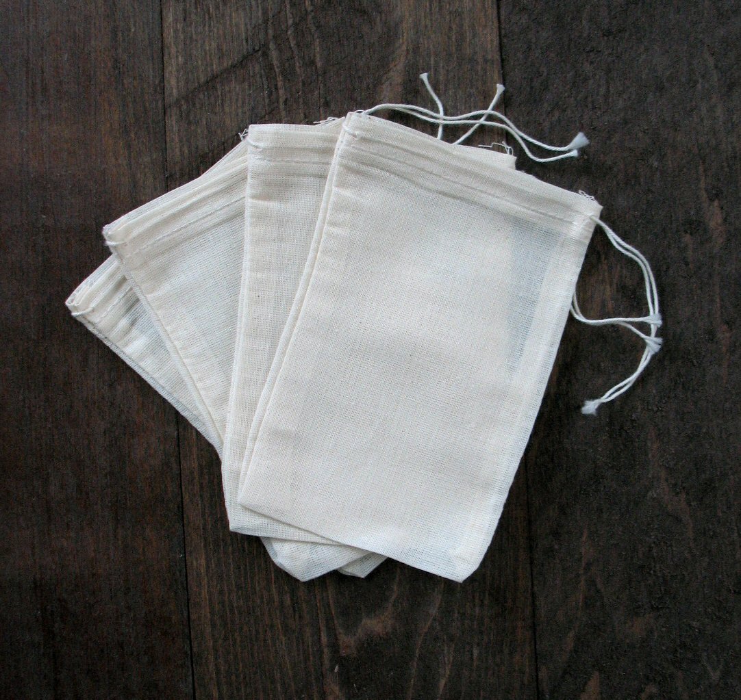 Cotton Muslin Bags 4x6 Inches 25 Count Pack Health