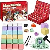 Advent Calendar 2025 Kids, Gemstone Dig Kit Advent Calendar - Dig Up 24 Real Gemstones, Rokcs, and Crystals, Gem Digging Kit, Gift for Girls and Boys,