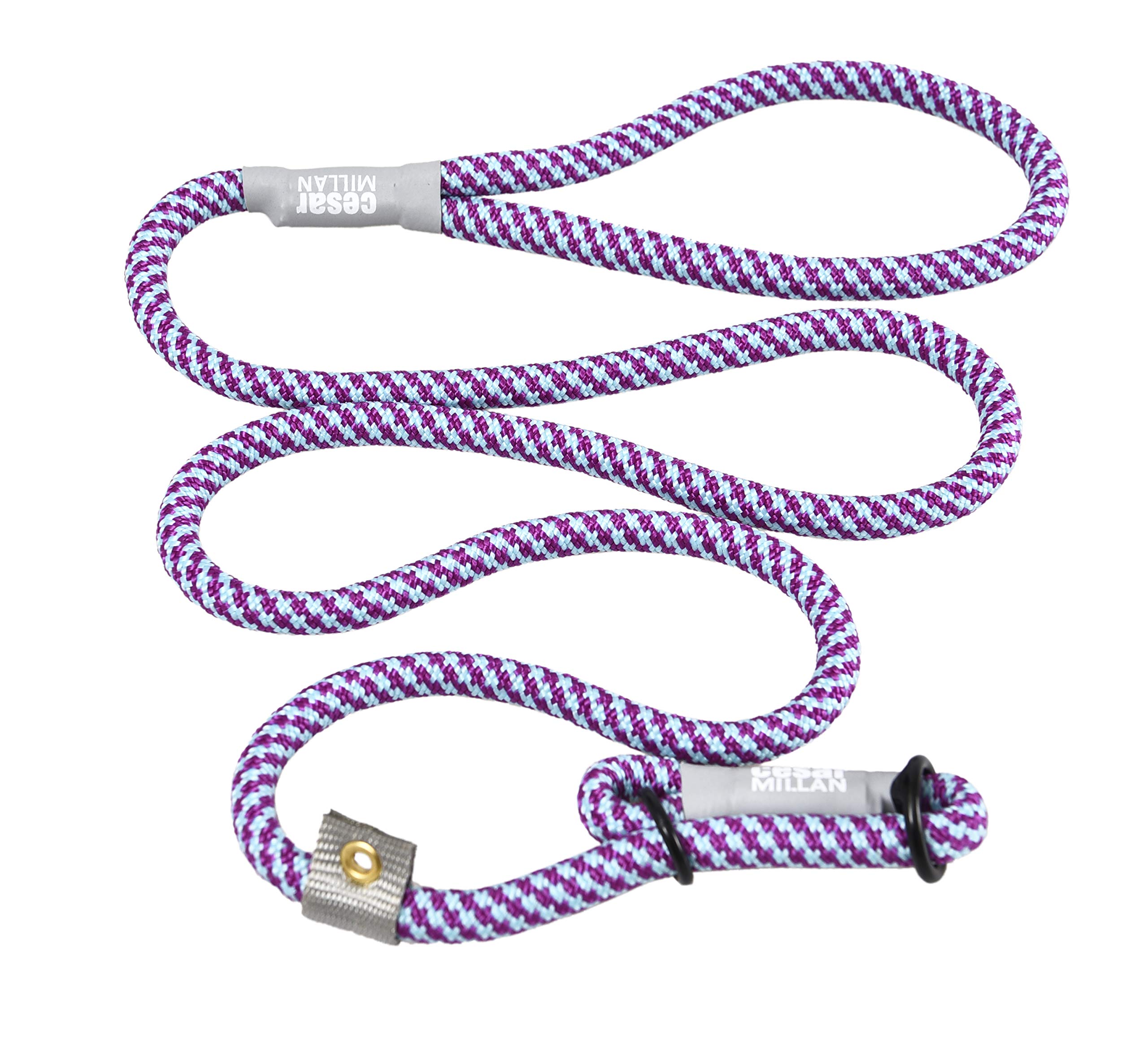 Photo 1 of **DIRTY** Cesar Millan Slip Lead Leash™ - 2-in-1 Slip Collar Dog Training Lead & Collar | Heavy Duty Durable Weatherproof Rope Leash, No Pull Training | Length 4ft Diameter 4/10”(Regular, Aqua/Purple)