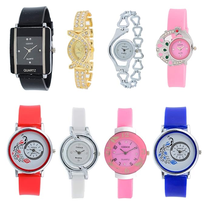 Codice Analogue Multicolor Dial Womens Watch - Codice-Combo-08-Girls-Watch-Jewelex