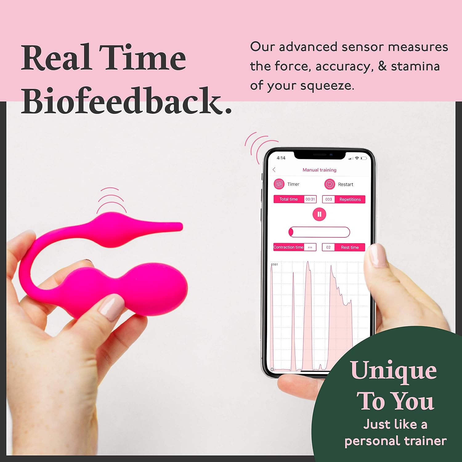 Joy ON Kegel Exerciser with App - Doctor Recommended Kegel Balls for Tightening & Pelvic Floor Exercise - Effective for Beginners & Advanced Strengthening…: Health & Personal Care