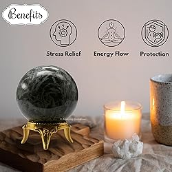 Amazing Gemstone Flower Stone Crystal Ball with