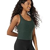 ODODOS Performance Racerback Crop Tank with Built-in Bra for Women, Ultra Soft odSTRATUM Tech, Light Support Workout Yoga Bra