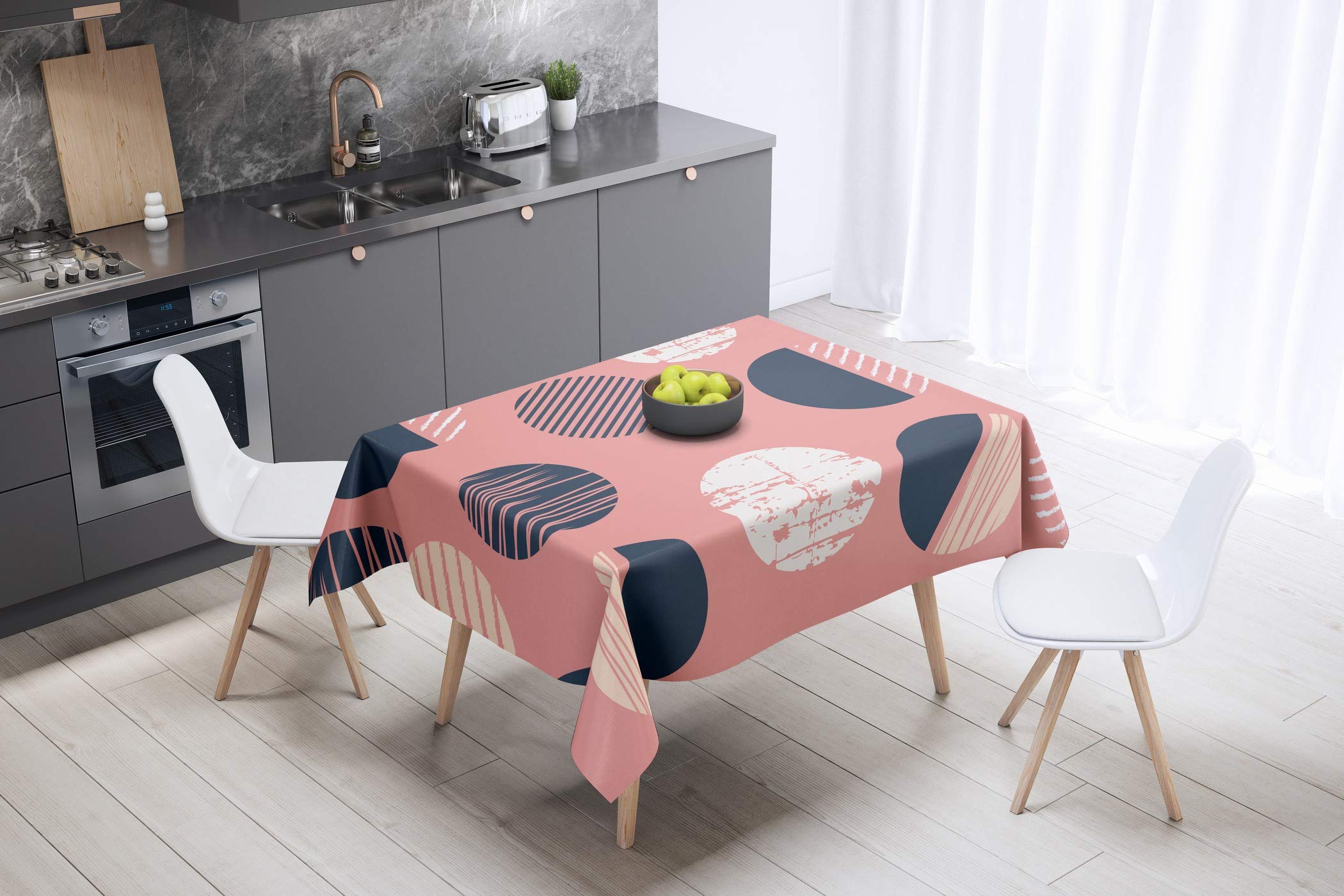 Bonamaison Kitchen Decoration, Tablecloth, 140cm x 140cm - Designed and Manufactured in Turkey