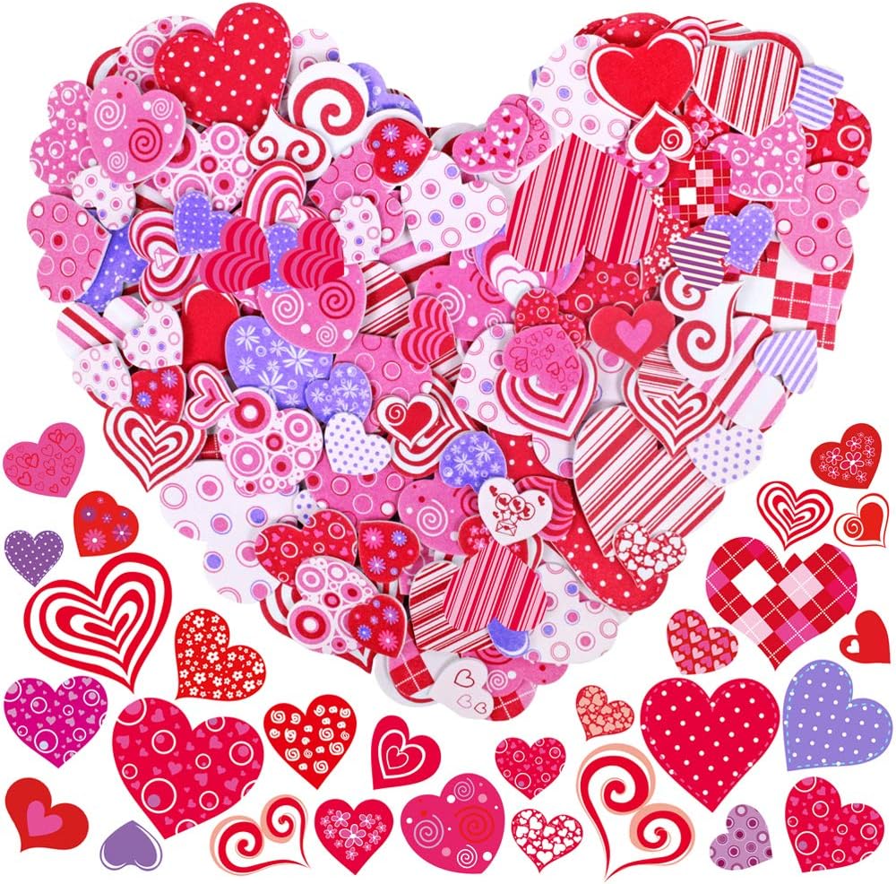 amazoncom 520 pcs assorted heart stickers self adhesive valentines