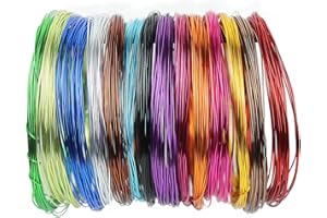 OURART 14 Rolls Colored Aluminum Craft Wire, 459 Feet 1mm Flexible Metal Artistic Floral Jewelry Beading Wire for DIY Jewelry Craft Making, Each Roll 32.8 Feet, 14 Colors