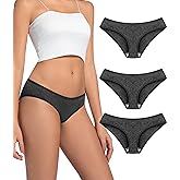FORVEVO Merino Wool Underwear Women 3 Pack, Breathable Wooly Panties, Bikini Ladies Briefs Underwear