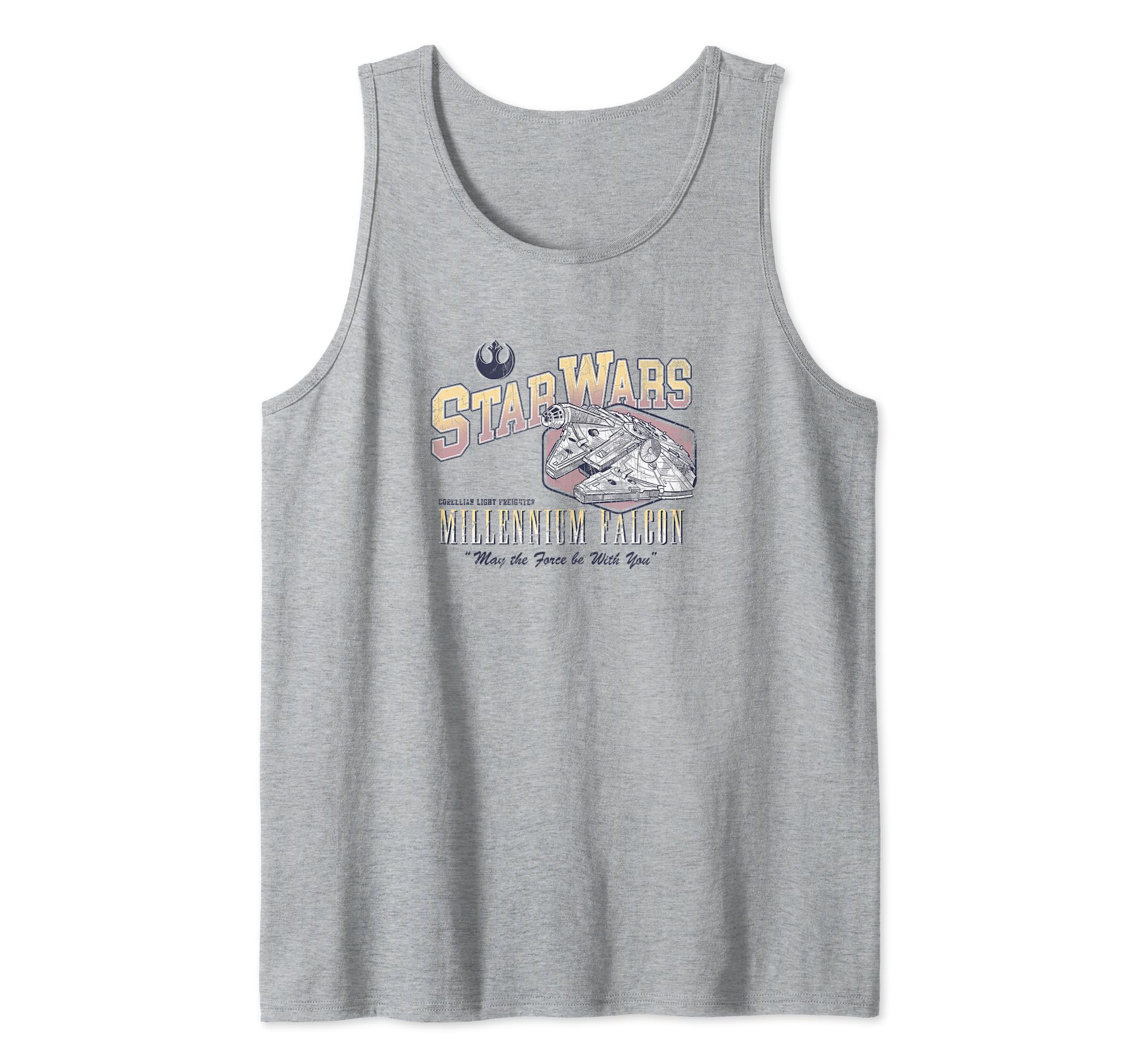 Star Wars Millennium Falcon May The Force Be With You Logo Tank Top