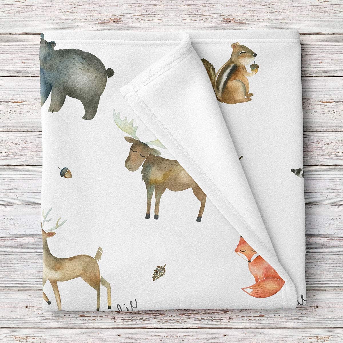 woodland nursery blanket