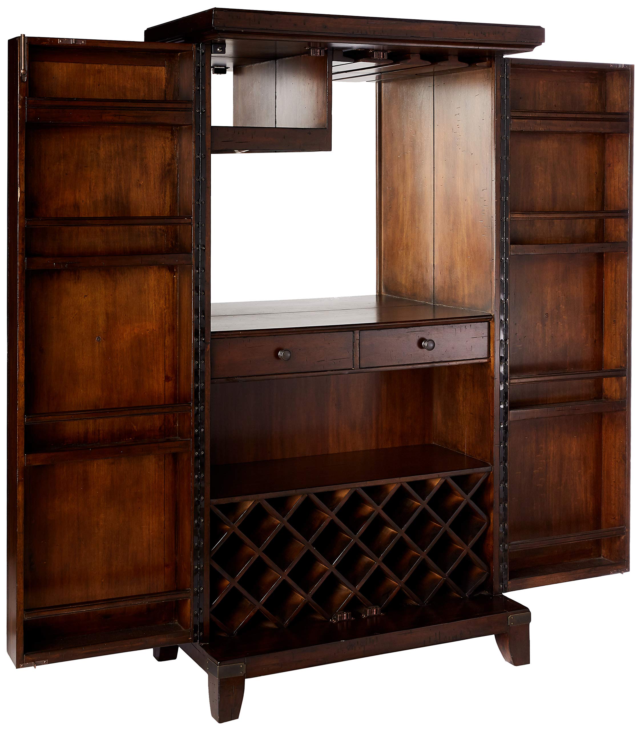 Howard Miller Rogue Valley Wine & Bar Cabinet. Cabinet is in fair condition.