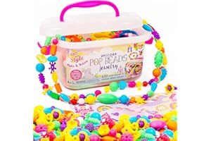 Just My Style Make & Believe Unicorn Pop Beads, 500+ Snap-Together, DIY, Bead Kit for Girls, Jewelry Set, Great Travel & On The Go Activity for Kids Ages 4, 5, 6, 7, 8