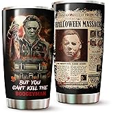 MARSANA Horror Tumbler - 20oz Stainless Steel Halloween Cup - Horror Mug - Gift for Adults
