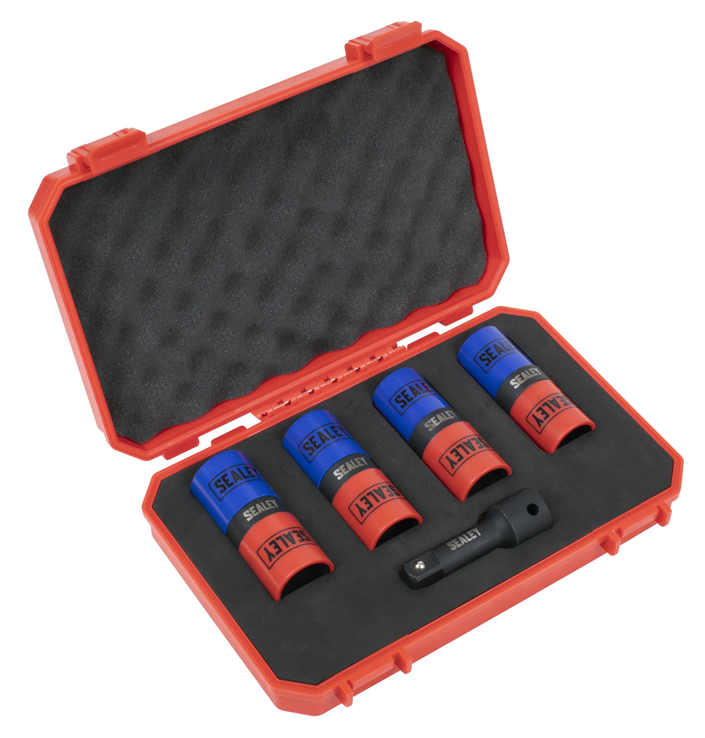 Sealey 5pc 1/2" Sq Drive Alloy Wheel Double Ended Impact Socket Set 18.5 x 19.5, 19 x 21, 21 x 21.5, 22 x 22.5mm - SX1820S