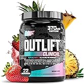 Nutrex Research Outlift Clinical | Clinically Dosed Pre Workout Powder with Creatine, 8G Citrulline, EAA | Energy, Performance, Pump Preworkout | Pineapple and Coconut | (22 Servings, Miami Vice)