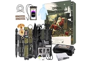 ANNER LILY Survival Advent Calendar for Adult Men - Survival Kits Advent Calendar 2025 for Teen 24 Days Christmas Countdown - Xmas Surprise Gifts for Outdoor Adventure