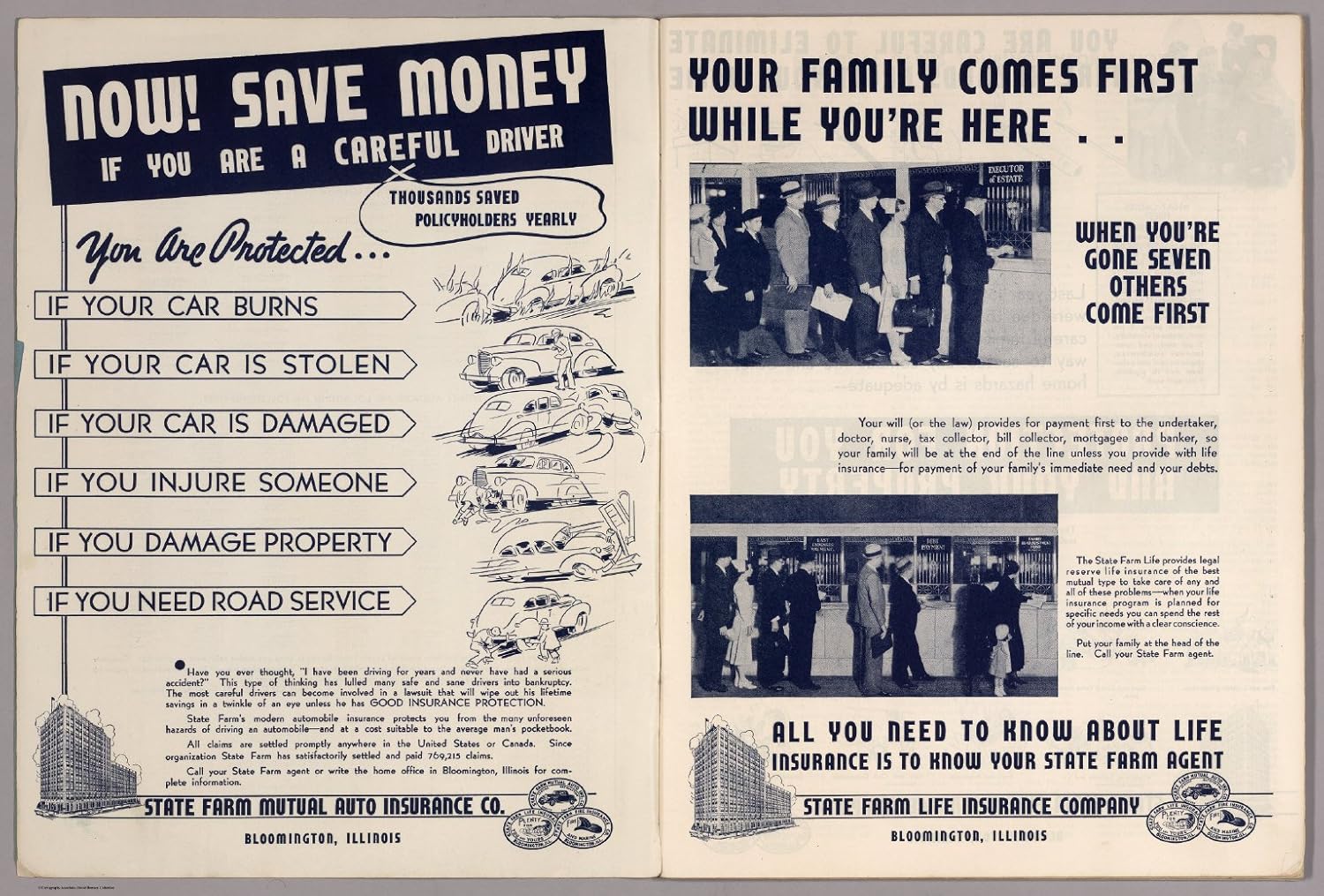 Map Poster - Text Page: State Farm road atlas : United States, Canada, Mexico 9" x 13"