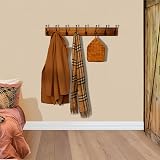 WEBI Rustic Coat Rack Wall Mount with 8 Cast Iron Hooks Brown 2 Packs view 3
