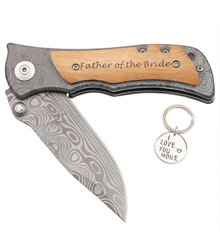 Father Of The Groom Keychain - 'I Hooked The Best Father-in-Law' - Funny Wedding Gift For Father-in-Law From Groom