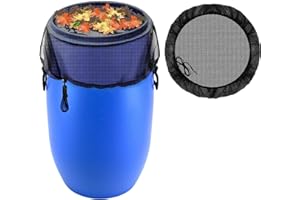 Mesh Cover for Rain Barrel, 1Pcs Water Collection Buckets Cover with Drawstring, Rain Harvesting Tool Protector, Netting Scre