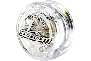 Yomega Spectrum – Light up Fireball Transaxle YoYo with LED Lights for Intermediate, Advanced and Pro Level String Trick Play + Extra 2 Strings & 3 Month Warranty (Clear)
