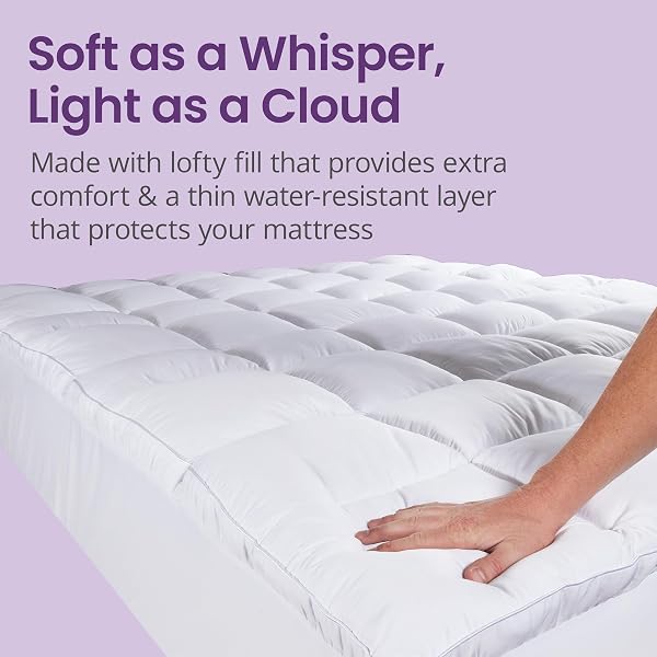 SAFEREST CLOUDGUARD – FULL SIZE HYBRID MATTRESS PROTECTOR & PAD (EXTRA PADDED) – WATERPROOF QUILTED PILLOW TOP MATTRESS COVER – THICK, PLUSH & FITTED MATTRESS TOPPER FOR BED