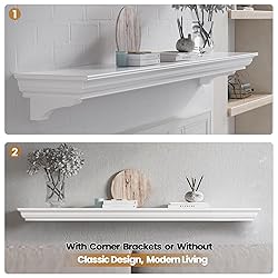 Fireplace Mantel with Invisible Heavy Duty Wood