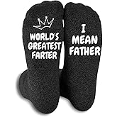 Mason Life Gift for Father- Papa Gift Worlds Greatest Farter, I Mean Father, Funny Socks Birthday Gift for Dad from Daughter