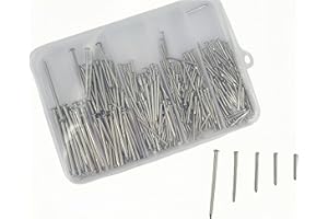 DMDZ HEYDAY 5 Sizes 400pcs Galvanized Hardware Nails Assortment Kit，Good Hardness Picture Hanging Nails,Wall Nails