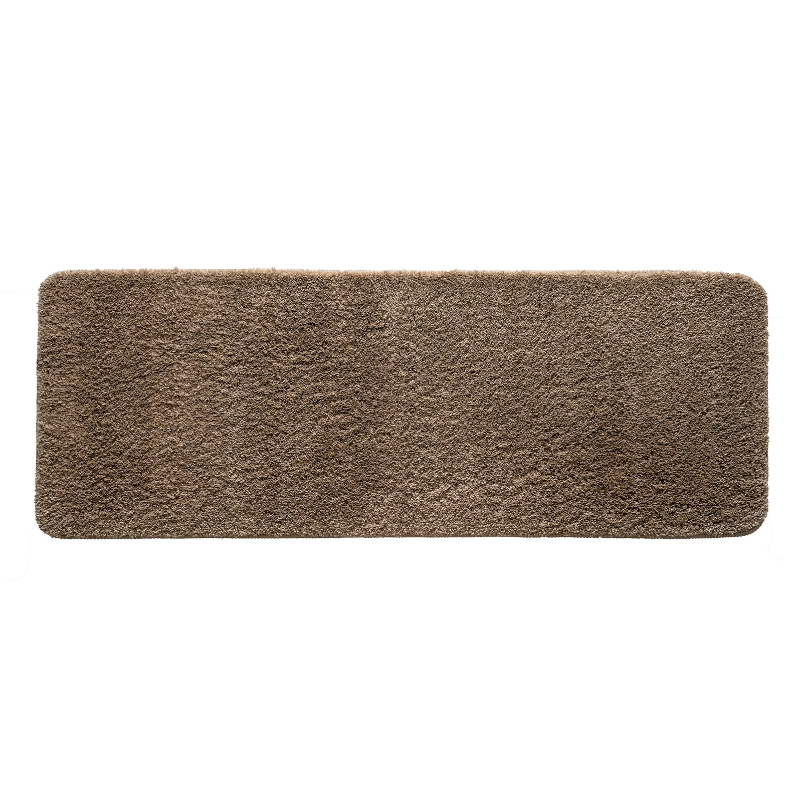 MIULEE 1 Piece Rectangular Bath Mat for Shower Non-Slip Soft Comfortable Tabis Absorbent Soft Microfibre Toilet Bath Mat 45 x 120 cm Brown