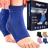 Compression Socks 20-30mmHg for Plantar Fasciitis, Achilles Tendonitis Relief - Ankle Compression Sleeve for Heel Spurs, Foot Swelling & Fatigue - Arch Support Brace for Everyday Use (1 Pair)