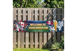 2026 World Soccer Cup Banner American Canada Mexico World Soccer Cup Merchandise Welcome Yard Banner Decoration for Sports Wa