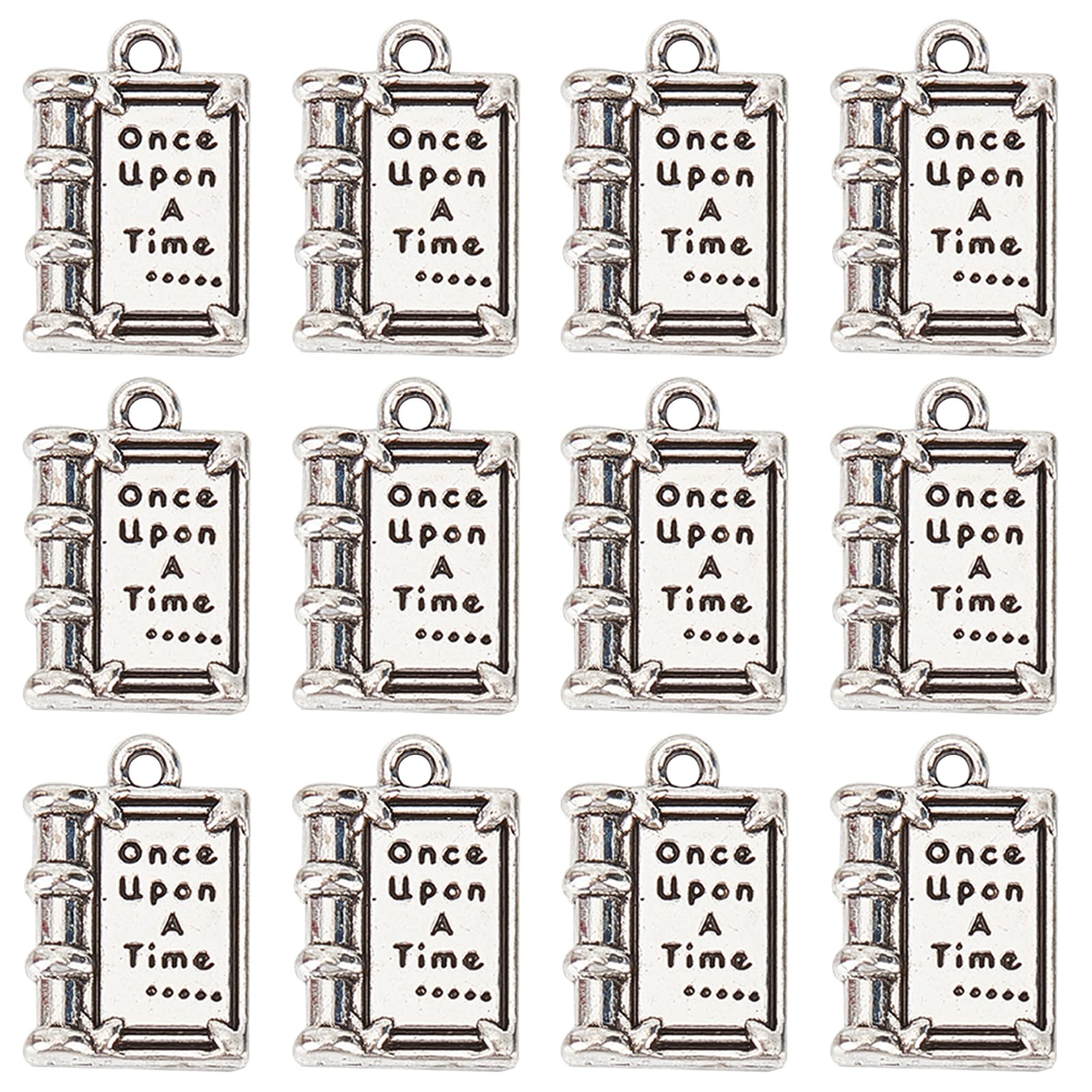SUNNYCLUE 1 Box 80Pcs Book Charms Inspirational Message Charms Graduation Charm Book Charm Bulk School Inspiration Words 2023 Books Pendants for Jewellery Making DIY Craft Memorial Gift Graduate