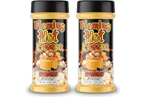 Smash Seasonings Flaming Hot Cheese Popcorn Seasoning - 2 Pack of Delicious Popcorn Seasoning in a Shaker Bottle 3.1oz