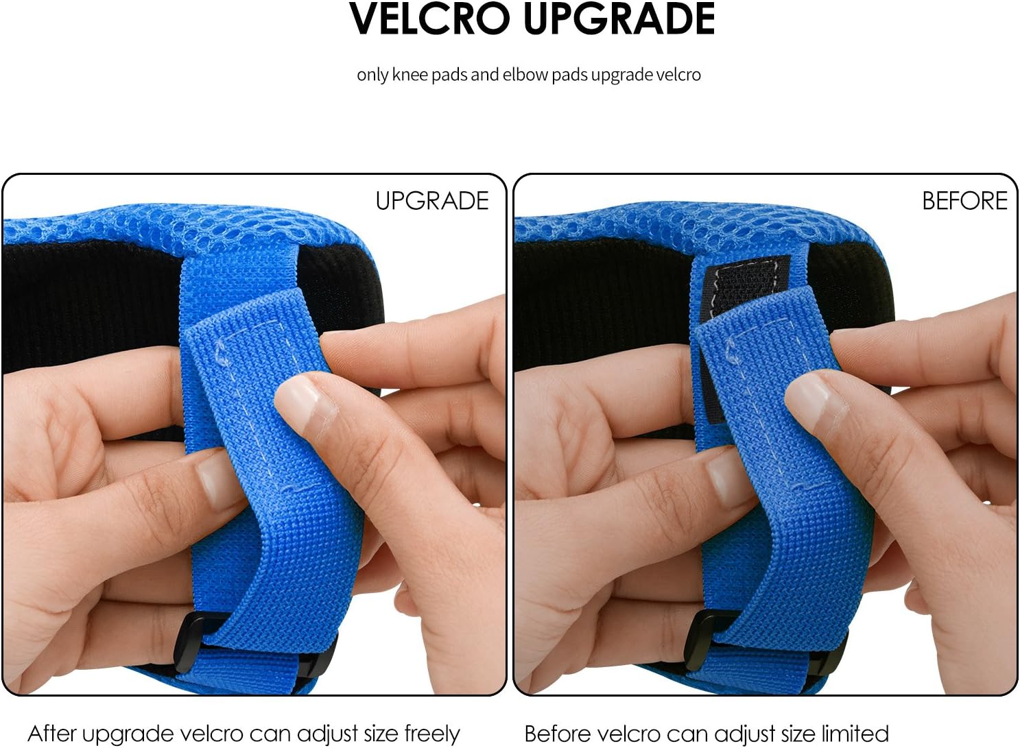Sports Protective Gear Safety Pad Safeguard (Knee Elbow Wrist) Support Pad Set Equipment for Kids Roller Bicycle BMX Bike Skateboard Protector Guards Pads (Blue) : Sports & Outdoors