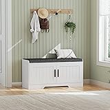 Homleke 2-Tier Storage Bench, Shoe Bench with