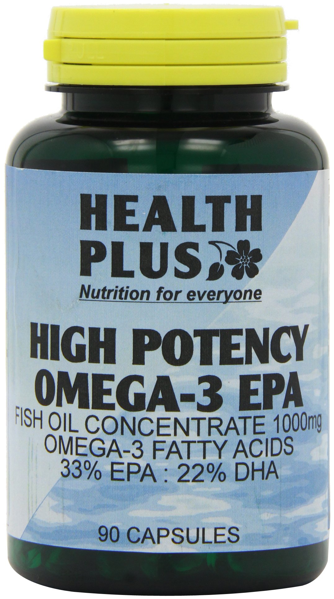 Health Plus High Potency Omega-3 EPA 1000mg (33:22) Fish Oil Supplement - 90 Capsules