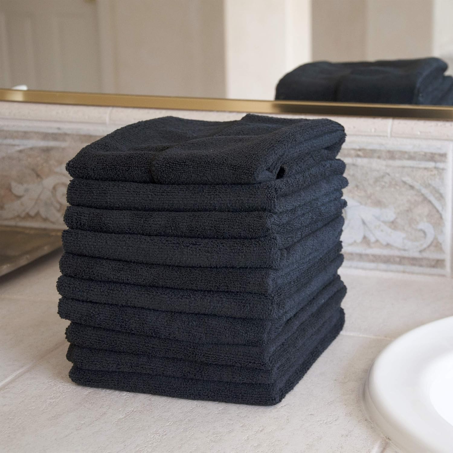 Eurow Professional Salon Towels Gentle and Soft Microfiber Hair Drying 16 x 29 Inches 10 Pack : Beauty
