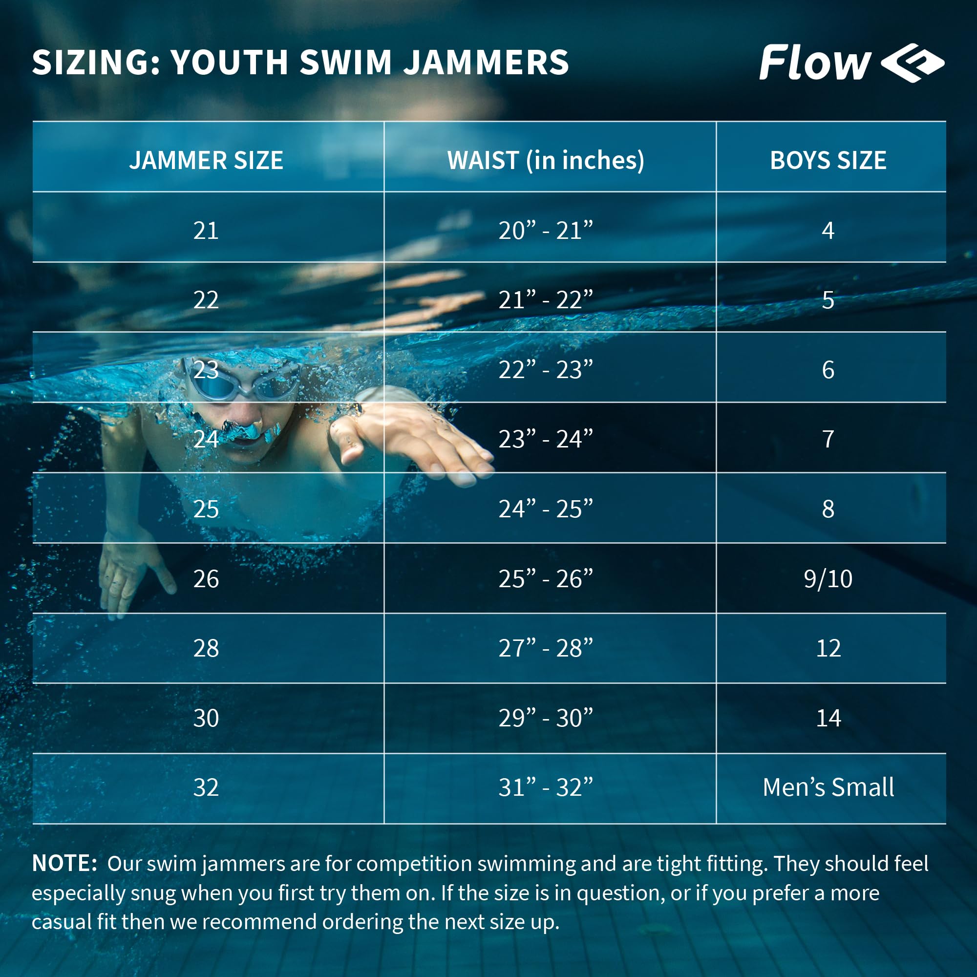 Flow Splice Jammer Swimsuits Swim Jammers For Swimming In Boys Size
