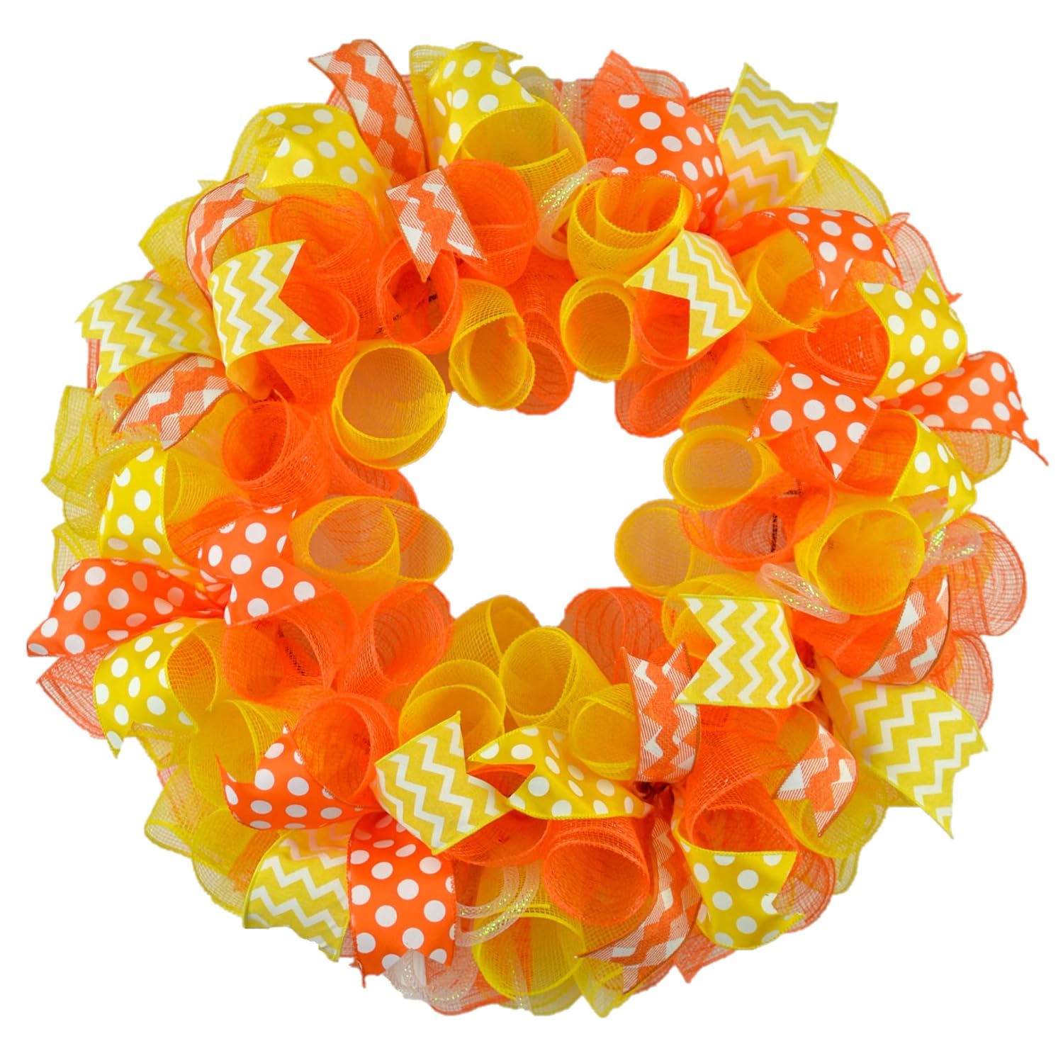 Bright Summer Wreath Orange Spring Wreath Yellow