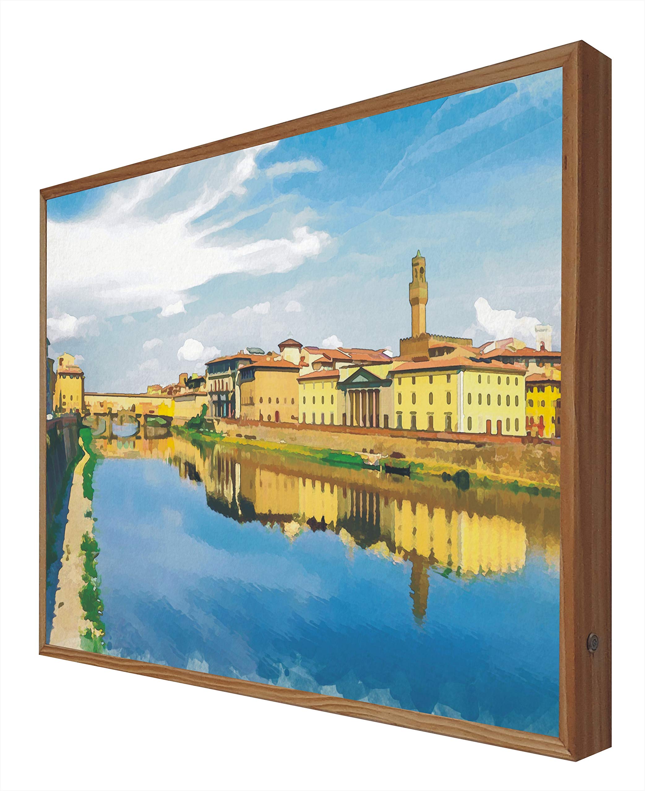 Vintage Illuminated Sign with Lights Ponte Vecchio Venice