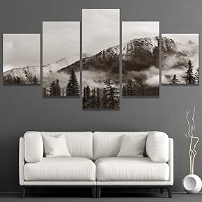 SIGNWIN 5 Panel Canvas Wall Art Banff National...