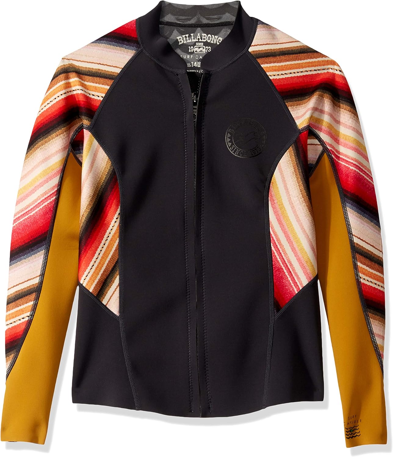 Billabong Women's Peeky Wetsuit Jacket, Serape, 10 Clothing
