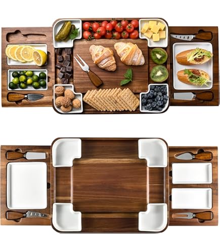 Godinger cheese bord チーズプラトーセット Amazon.com | Godinger Cheese Board and Knife Set, Acrylic
