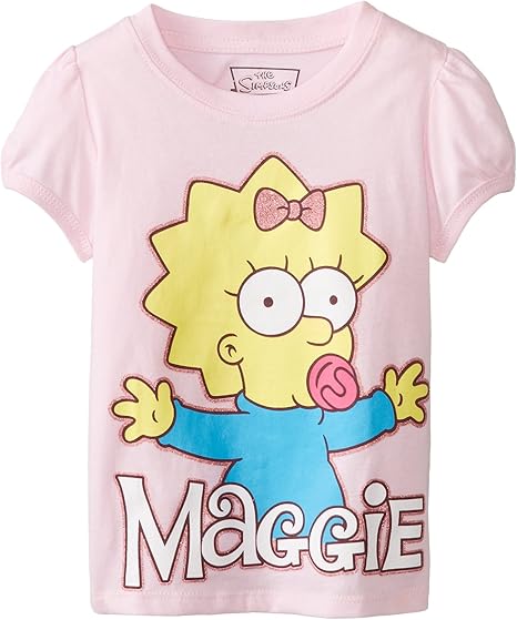 Amazon The Simpsons Girls Maggie Girls Tシャツ カラー ピンク Tシャツ カットソー 通販 Amazon The Simpsons Girls Maggie Girls Tシャツ カラー ピンク Tシャツ カットソー 通販