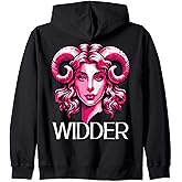 Astrological Sign Aries Birthday March April Ascendant Zip Hoodie