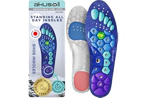 Akusoli Insoles Men & Women, Arch Support Shoe Insole, Orthotics Inserts, Plantar Fasciitis Insoles, Flat Feet Insole, Semell